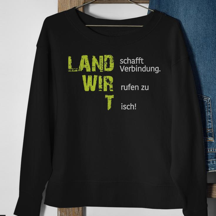 Cool Land Creates Connection Wir Rufen Zu Tisch Farmers Sweatshirt Geschenke für alte Frauen