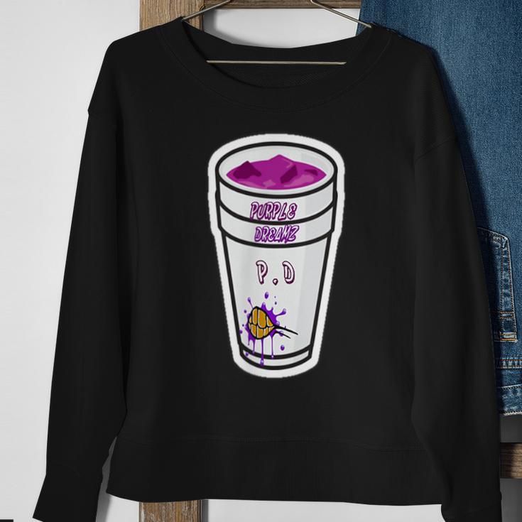 Cool Rapper Lean Double Cup Purple Dreams Sweatshirt Gifts for Old Women