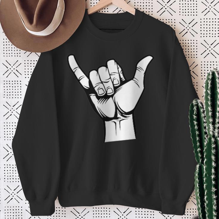 Cool Shaka Brah Hand Sign Hawaii Surf Culture Sweatshirt Gifts for Old Women