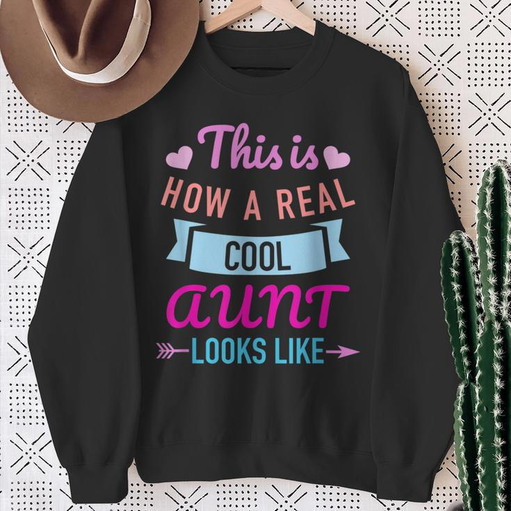 Cool Tante Sweatshirt mit Herzmotiv, Statement Schwarz Tee Geschenke für alte Frauen