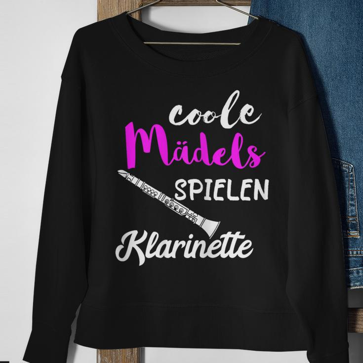 Coole Mädels Spielen Klarinette Klarinettist Musikschule Sweatshirt Geschenke für alte Frauen