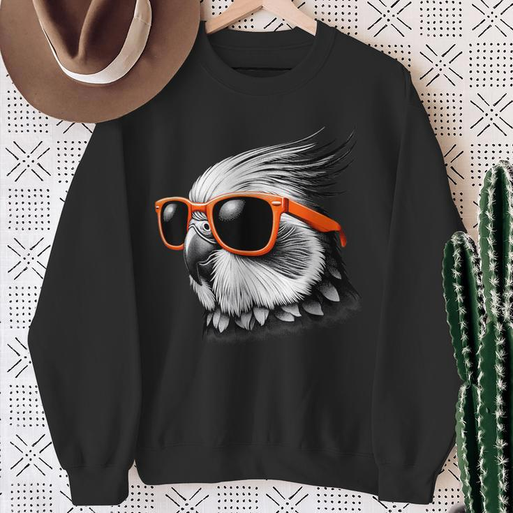 Coole Nymphensittiche Mit Sonnenbrille Grafische Kunst Sweatshirt Geschenke für alte Frauen