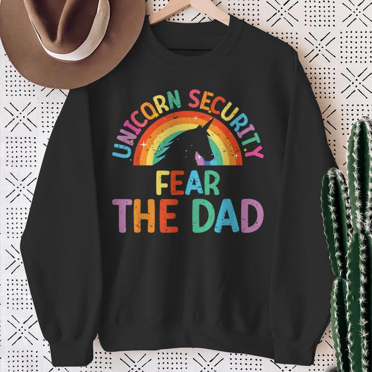Costume Unicorn Security Fear The Dad Sweatshirt Gifts for Old Women