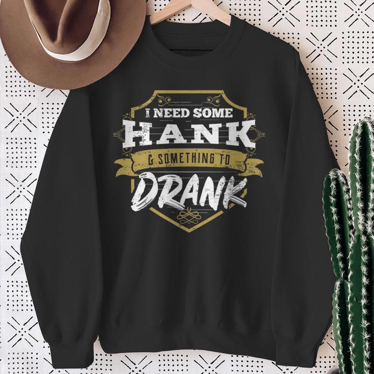 Country Music Hank And Drank Idea Sweatshirt Gifts for Old Women