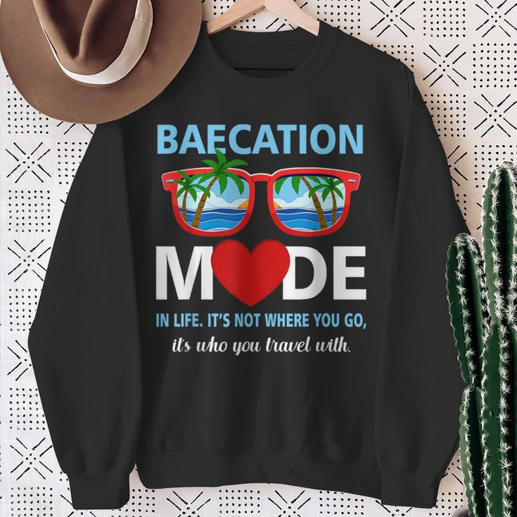 Couples Trip Matching Summer Vacation Baecation Mode-Vibes Sweatshirt Gifts for Old Women