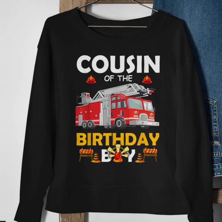 Cousin Of The Birthday Boy Fire Truck Firefighter Party Sweatshirt Gifts for Old Women