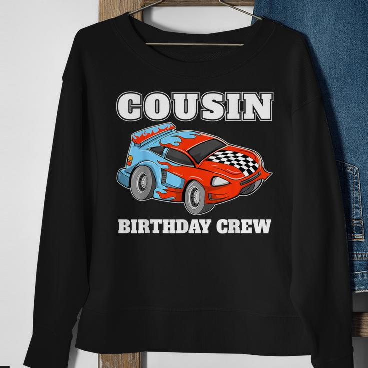Cousin Birthday Crew Race Car Racing Car Driver Sweatshirt Gifts for Old Women
