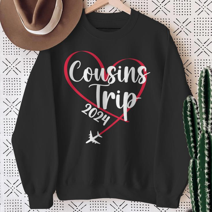 Cousins Trip 2024 Heart Vacation Travel Cousins Weekend Sweatshirt Gifts for Old Women