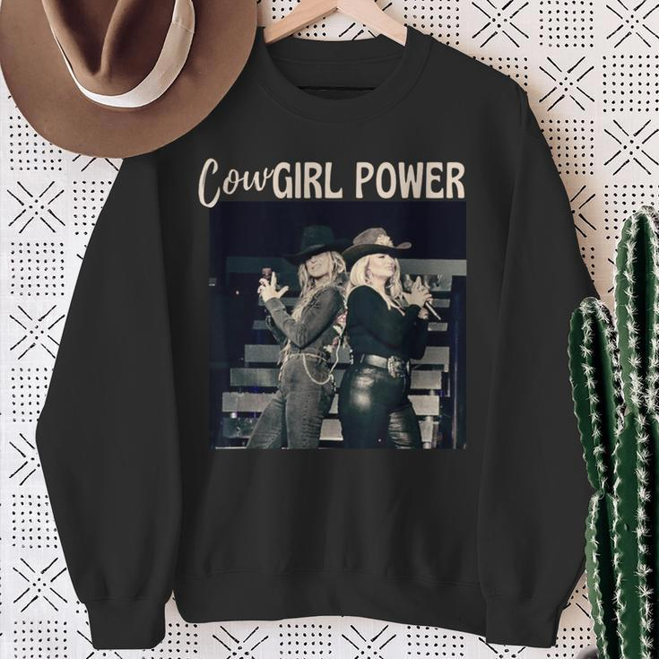 Cowgirl Power Lainey And Miranda Good Horses Country Concert Sweatshirt Gifts for Old Women