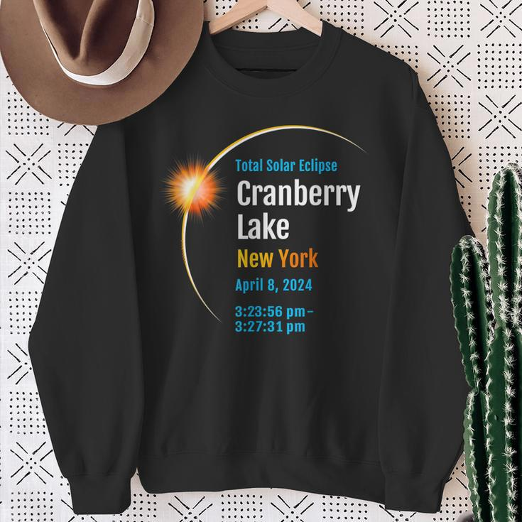 Cranberry Lake New York Ny Total Solar Eclipse 2024 1 Sweatshirt Gifts for Old Women