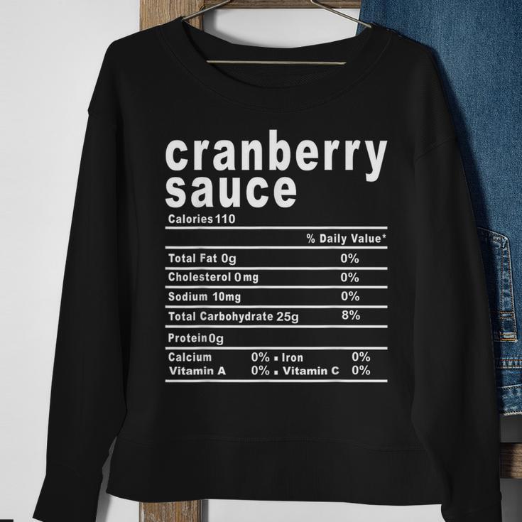 Cranberry Sauce Nutrition Facts Thanksgiving Sweatshirt Gifts for Old Women