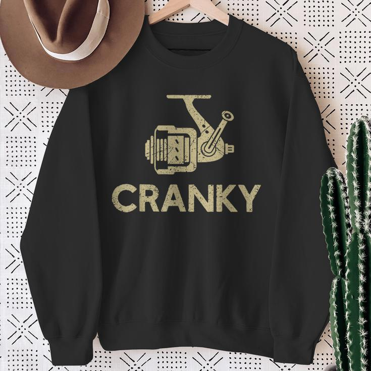 Crankbait Fishing Lure Cranky Ideas For Fishing Sweatshirt Gifts for Old Women