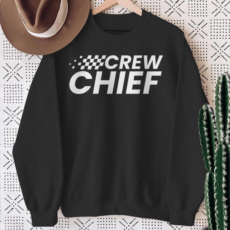 Crew Chief Pit Crew Racing Team Racer Car Sweatshirt Gifts for Old Women