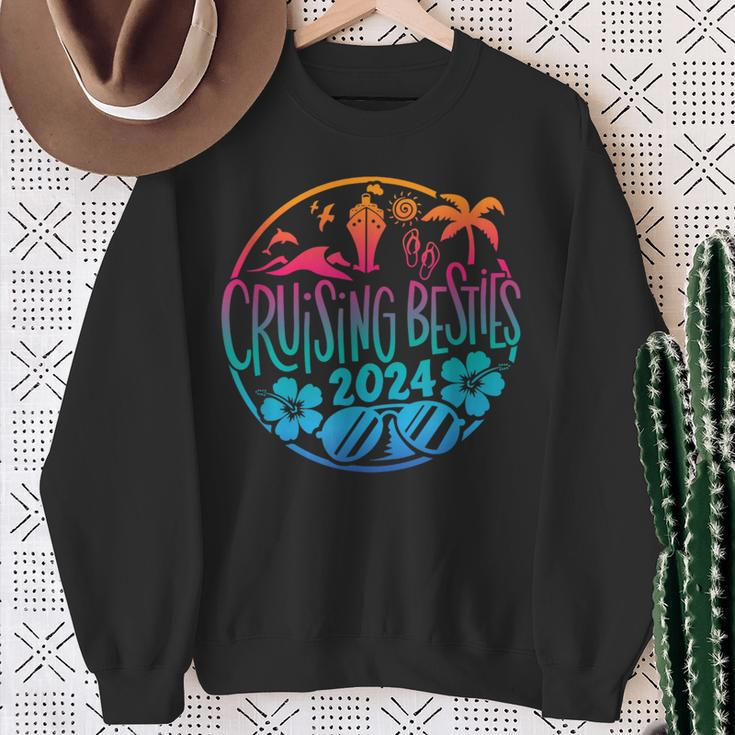 Cruising Besties 2024 Friends Vacation Cruise Sweatshirt Gifts for Old Women