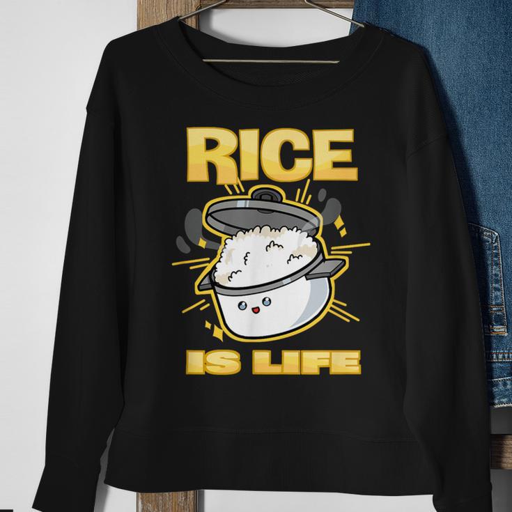 Cute Kawaii Rice Is Life Filipino Food Philippines Sweatshirt Gifts for Old Women