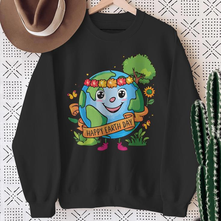 Cute Planet Earth Awareness Day Happy Earth Day 2024 Sweatshirt Gifts for Old Women