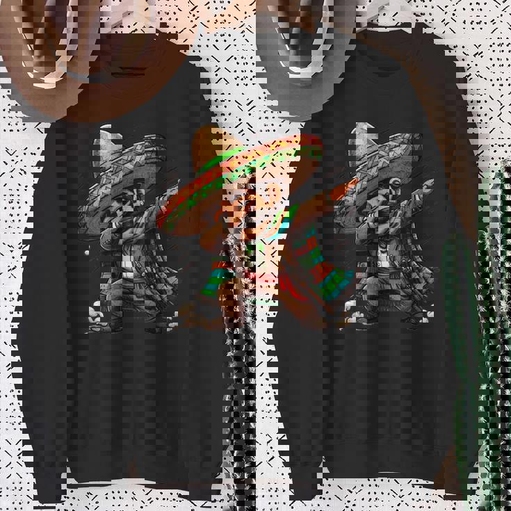 Dabbing Mexican Poncho Cinco De Mayo Cinco De Mayo Sweatshirt Gifts for Old Women