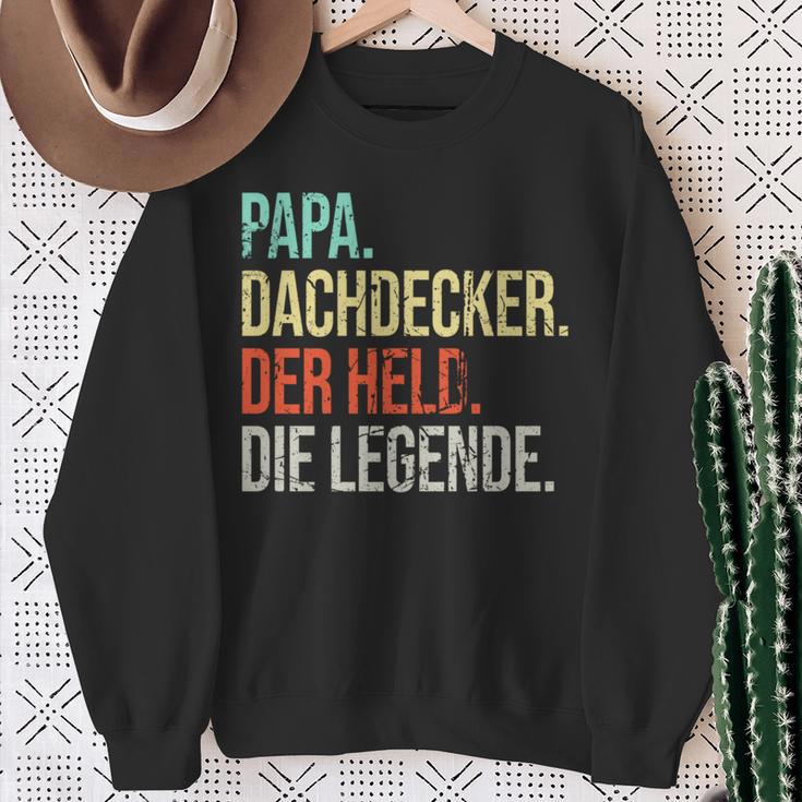 Dachdecker Papa Legendeaterintage Spruch Sweatshirt Geschenke für alte Frauen