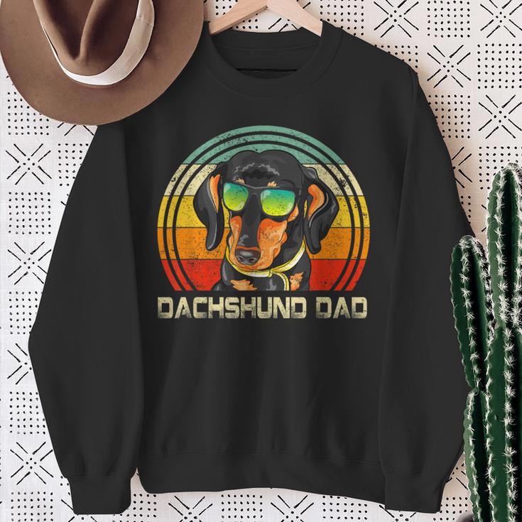 Dachshund Dad Dachshund Papa Lusitg Dachshund Sweatshirt Geschenke für alte Frauen