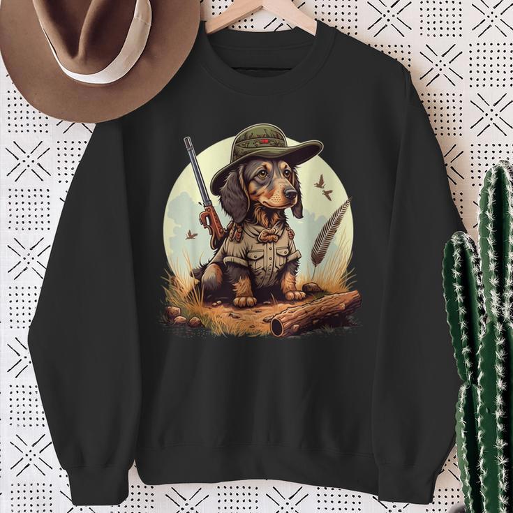 Dachshund Hunter On Dachshund Game Hunting Sweatshirt Geschenke für alte Frauen