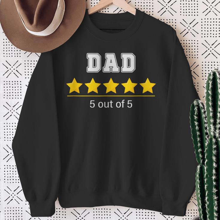 Dad 5 Stars Cool Familyatertag Geschenk Fürater Sweatshirt Geschenke für alte Frauen