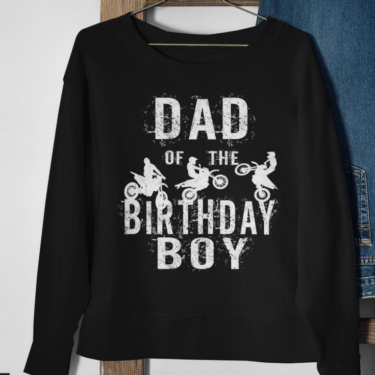 Dad Of The Birthday Boy Dirt Bike B Day Party Sweatshirt Gifts for Old Women