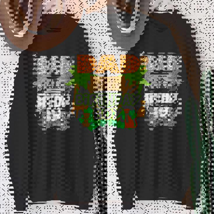 Dad Of The Birthday Boy Jungle Animals Safari Zoo Theme Sweatshirt Gifts for Old Women