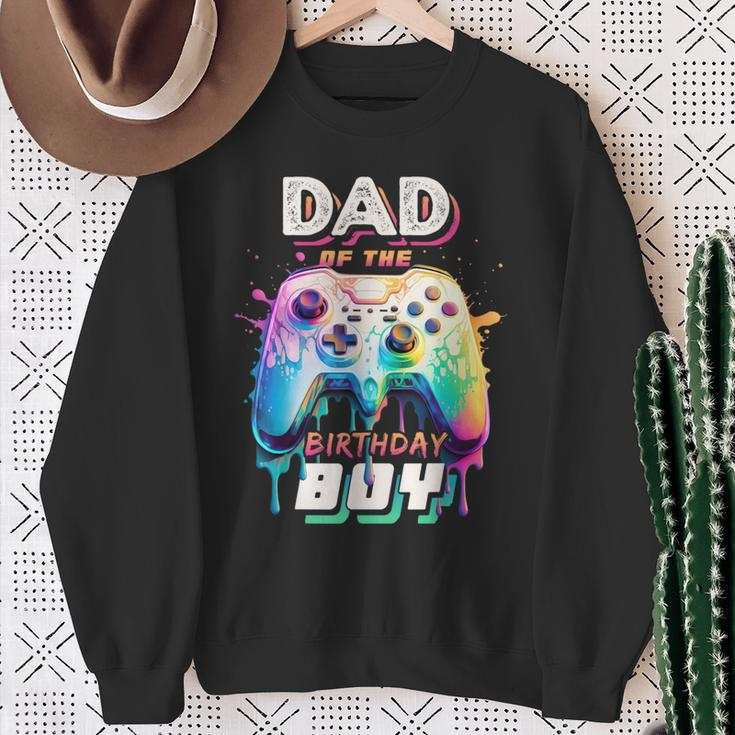 Dad Of The Birthday Boy Matching Video Game Birthday Party Sweatshirt Gifts for Old Women