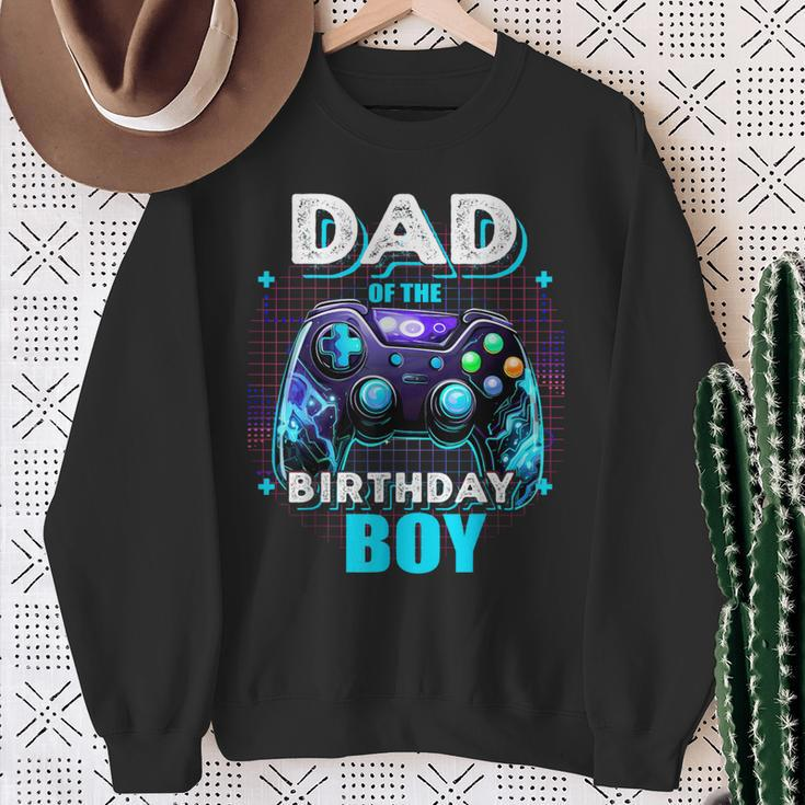 Dad Of The Birthday Boy Matching Video Game Birthday Party Sweatshirt Gifts for Old Women