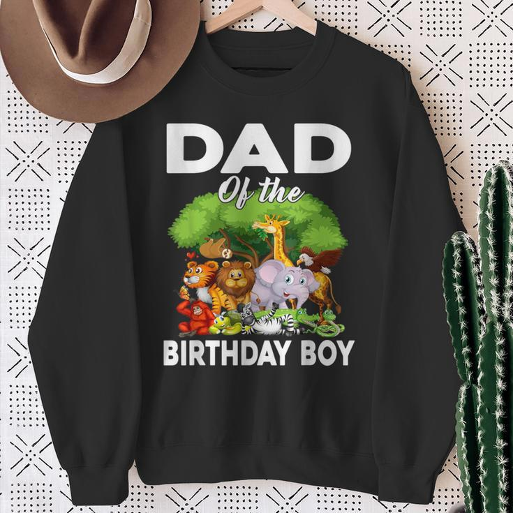 Dad Of The Birthday Boy Safari Zoo Bday Party Celebration Sweatshirt Gifts for Old Women