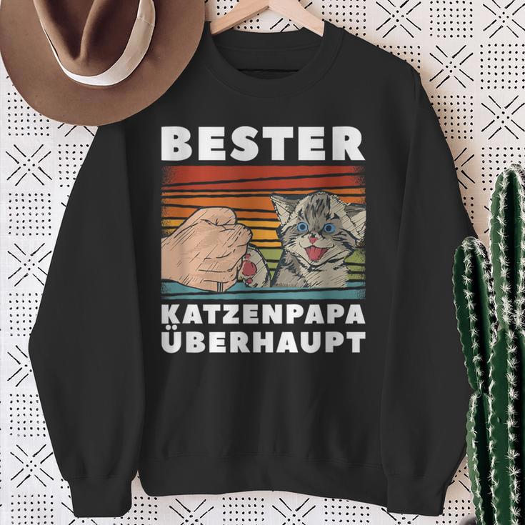 Dad Father's Day Bester Katzenpapa Sweatshirt Geschenke für alte Frauen