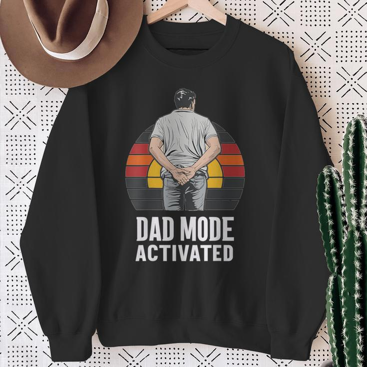 Dad Mode Activated Quote Father's Day Best Father Sweatshirt Gifts for Old Women