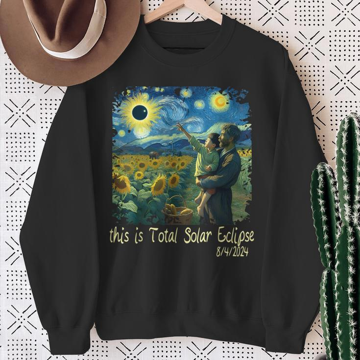 Dad This Is Total Solar Eclipse 20240824 My Father Sweatshirt Gifts for Old Women