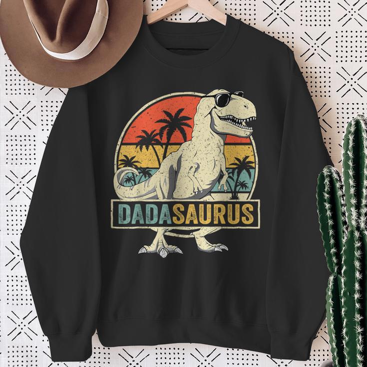 DadasaurusRex Dinosaur Dada Saurus Family Matching Sweatshirt Gifts for Old Women