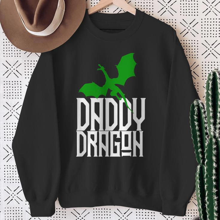 Daddy Dragon Matching Family Tribe Green Dad Father Sweatshirt Gifts for Old Women