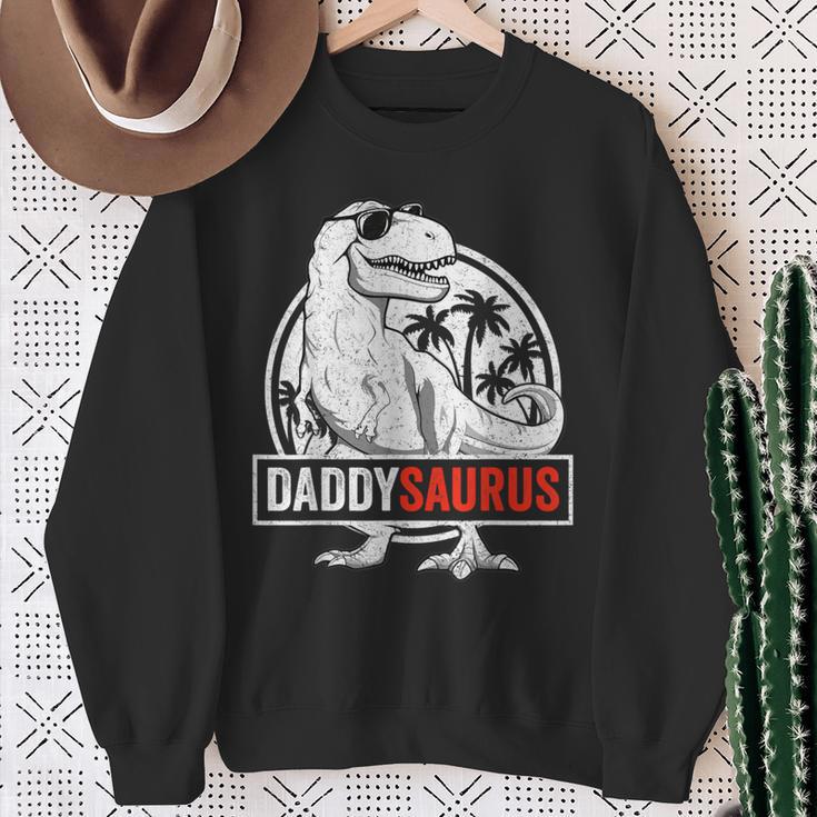 Daddysaurus Dad Fathers DayRex Dinosaur Sweatshirt Gifts for Old Women