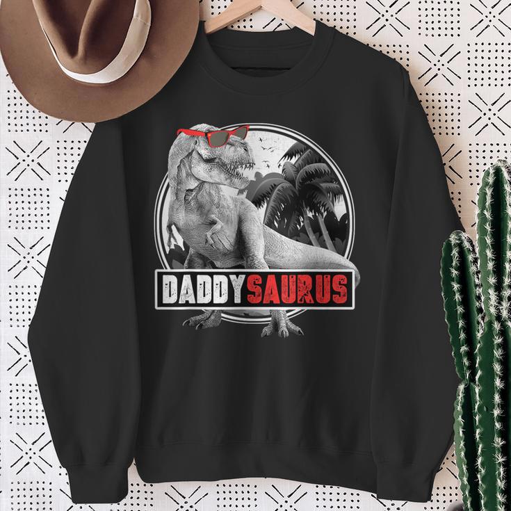 Daddysaurus Fathers Day T-Rex Dad Dinosaur Sweatshirt Gifts for Old Women