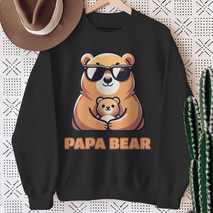 Damen Lustiger Süßer Papa-B Mit-Ausschnitt Sweatshirt Geschenke für alte Frauen