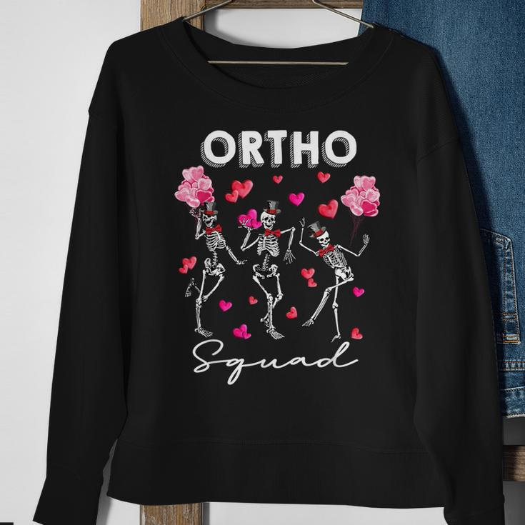 Dancing Skeleton Ortho Squad Orthopedic Valentine's Day Sweatshirt Gifts for Old Women