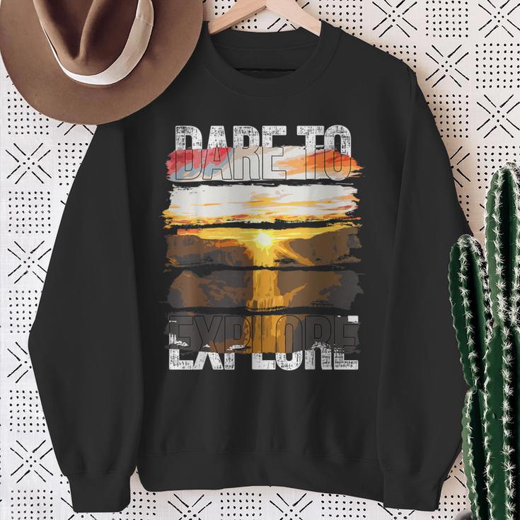 Dare To Explore Waterfalls Sweatshirt Gifts for Old Women