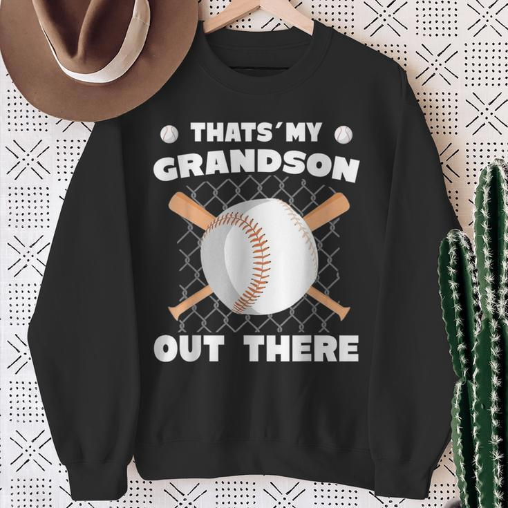 Das Ist Mein Enkel Da Draußen Baseball- Sweatshirt Geschenke für alte Frauen