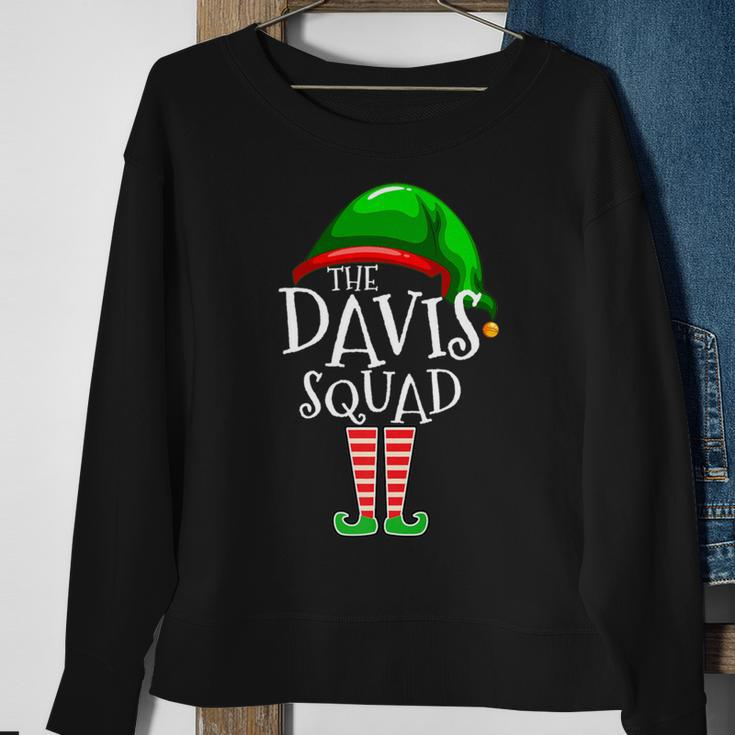 Davis Squad Elf Group Matching Family Name Christmas Sweatshirt Gifts for Old Women
