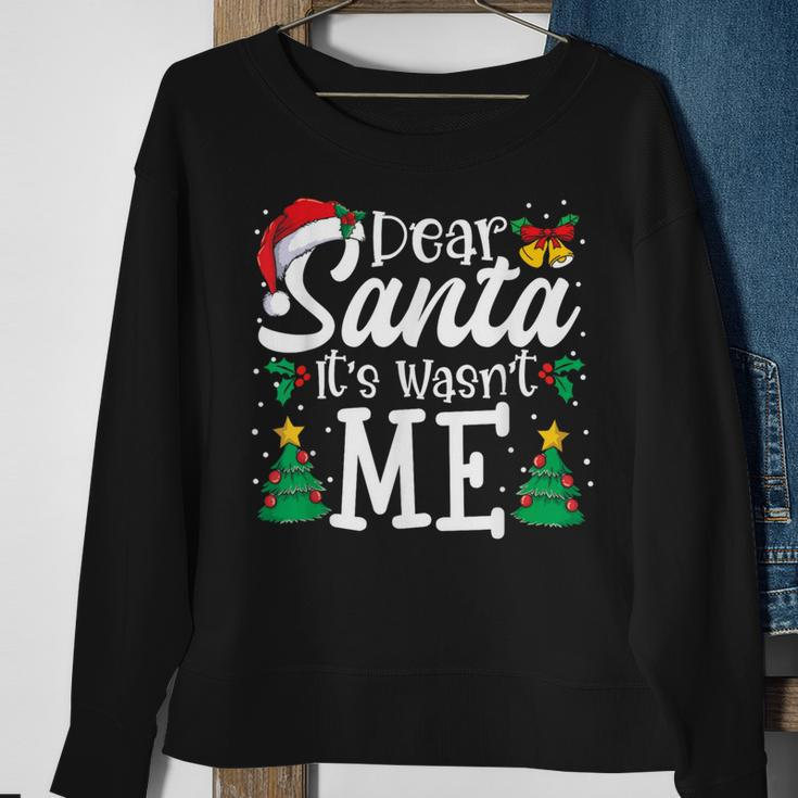 Dear Santa It Wasn't Me Family Christmas Party Sweatshirt Gifts for Old Women