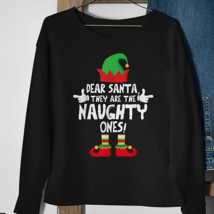 Dear Santa They're The Naughty Ones Family Christmas Pajamas Sweatshirt Gifts for Old Women