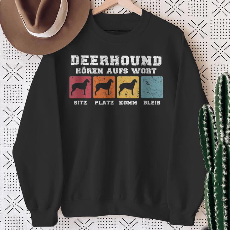 Deerhound Hören Aufs Wort Sweatshirt Geschenke für alte Frauen