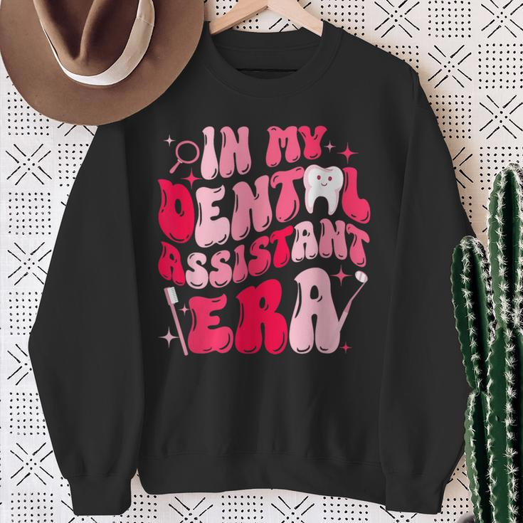In My Dental Assistant Era Dental Assistant Groovy Sweatshirt Gifts for Old Women