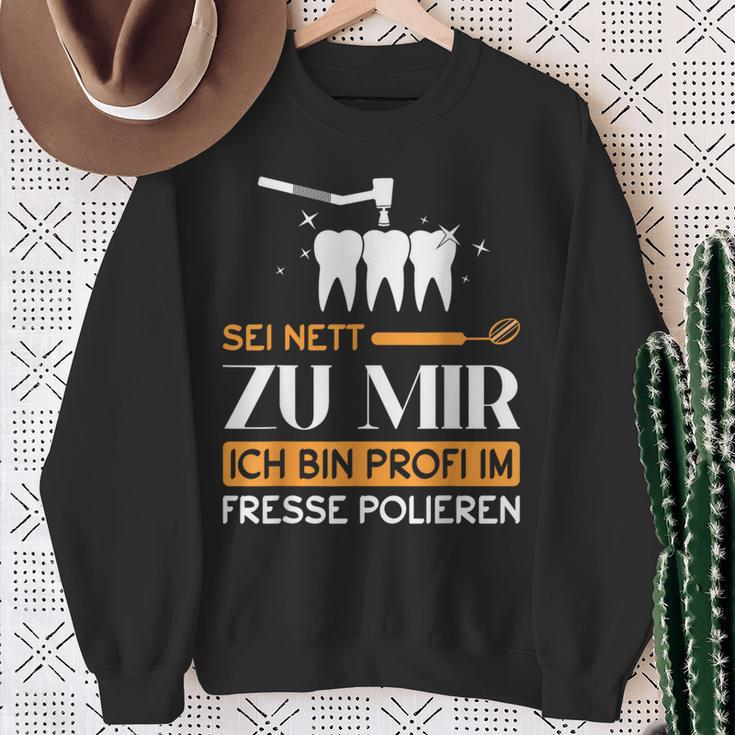 Dentist Dental Helper Ich Bin Profi Im Fresse Polieren Sweatshirt Geschenke für alte Frauen