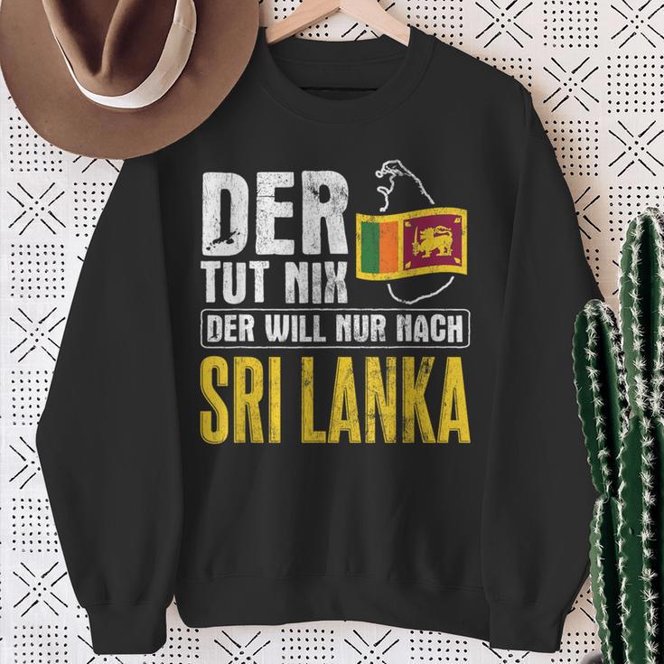 Der Will Nur Nach Sri Lanka Home Flag Sri Lanka Sweatshirt Geschenke für alte Frauen