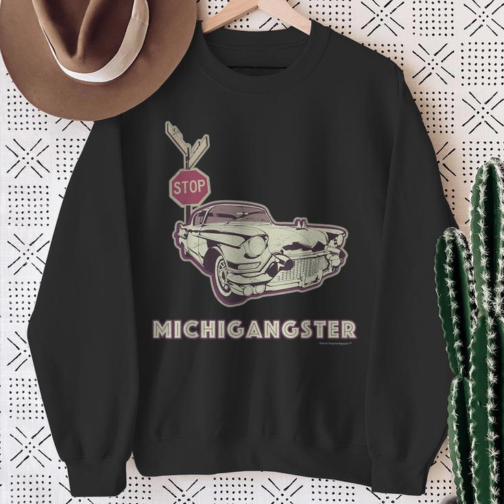 Detroit Cruise Michigangster Motor City Woodward Hot Rod Sweatshirt Gifts for Old Women