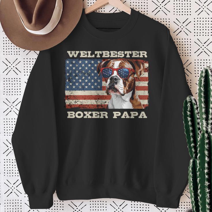 Deutscher Boxer Weltbester Boxer Papa Boxer Hundepapa Sweatshirt Geschenke für alte Frauen